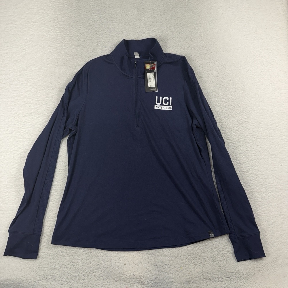 Under Armour UC Irvine Anteaters 1/4 Zip Women 2XL Navy Trainer Pullover NEW